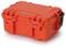 Pomarańczowa walizka ochronna o wytrzymałej konstrukcji, idealna do bezpiecznego przechowywania i transportu delikatnych przedmiotów.