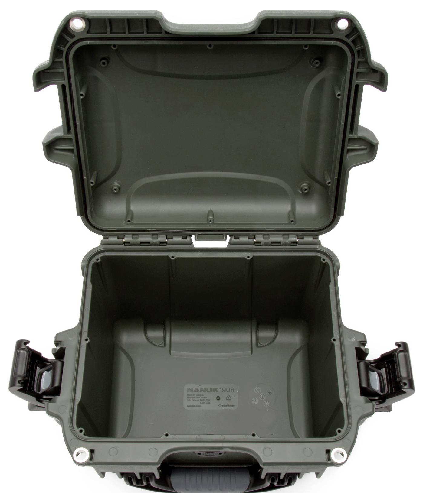 Otwarty czarny twardy kufer z wewnętrzną warstwą pianki, gotowy do bezpiecznego transportu delikatnych przedmiotów.