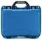Niebieski, wytrzymały kufer ochronny z czarnym uchwytem, odpowiedni do bezpiecznego transportu delikatnych przedmiotów lub urządzeń.