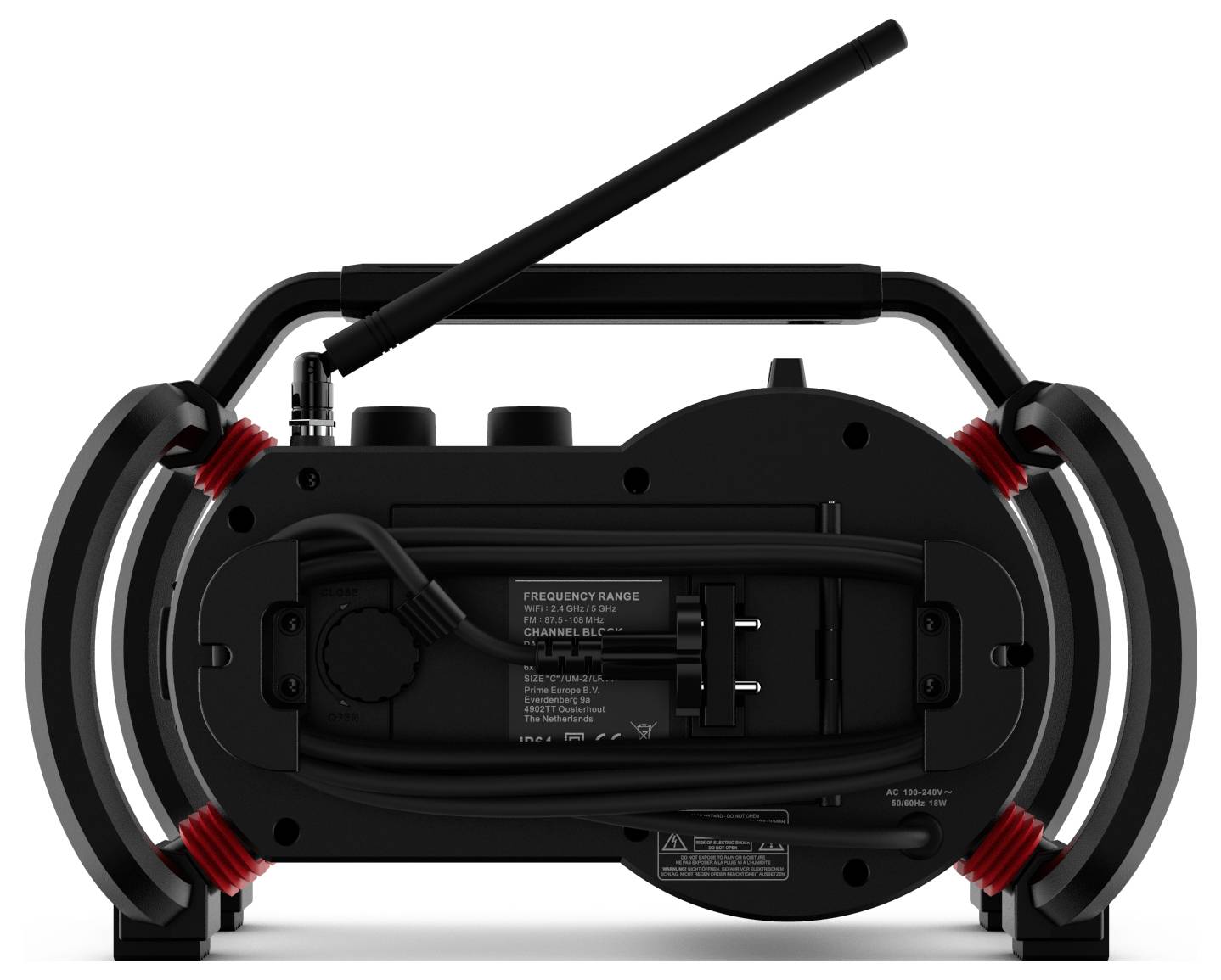 Будівельне радіо PerfectPro NetBox з інтернетом, DAB+, метровими хвилями (VHF), функцією зовнішнього акумулятора, підтримкою Spoti