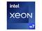 Logo procesora z napisem 'intel xeon w7' na niebieskim tle.