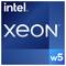 Logo 'Intel Xeon w5' na niebieskim tle.