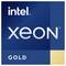 Logo 'Intel Xeon Gold' w kolorze niebieskim i złotym, przedstawiające nazwę marki i modelu procesora.