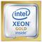 Logo procesora Intel Xeon Gold z niebieskim napisem i złotą obwódką, prezentujące nazwę marki i model procesora.