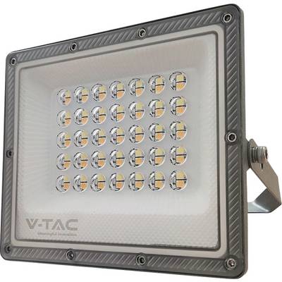 Prostokątny reflektor LED z 48 małymi lampami LED ułożonymi w wzorze kratki. Obudowa jest szara z napisem 'V-TAC'.