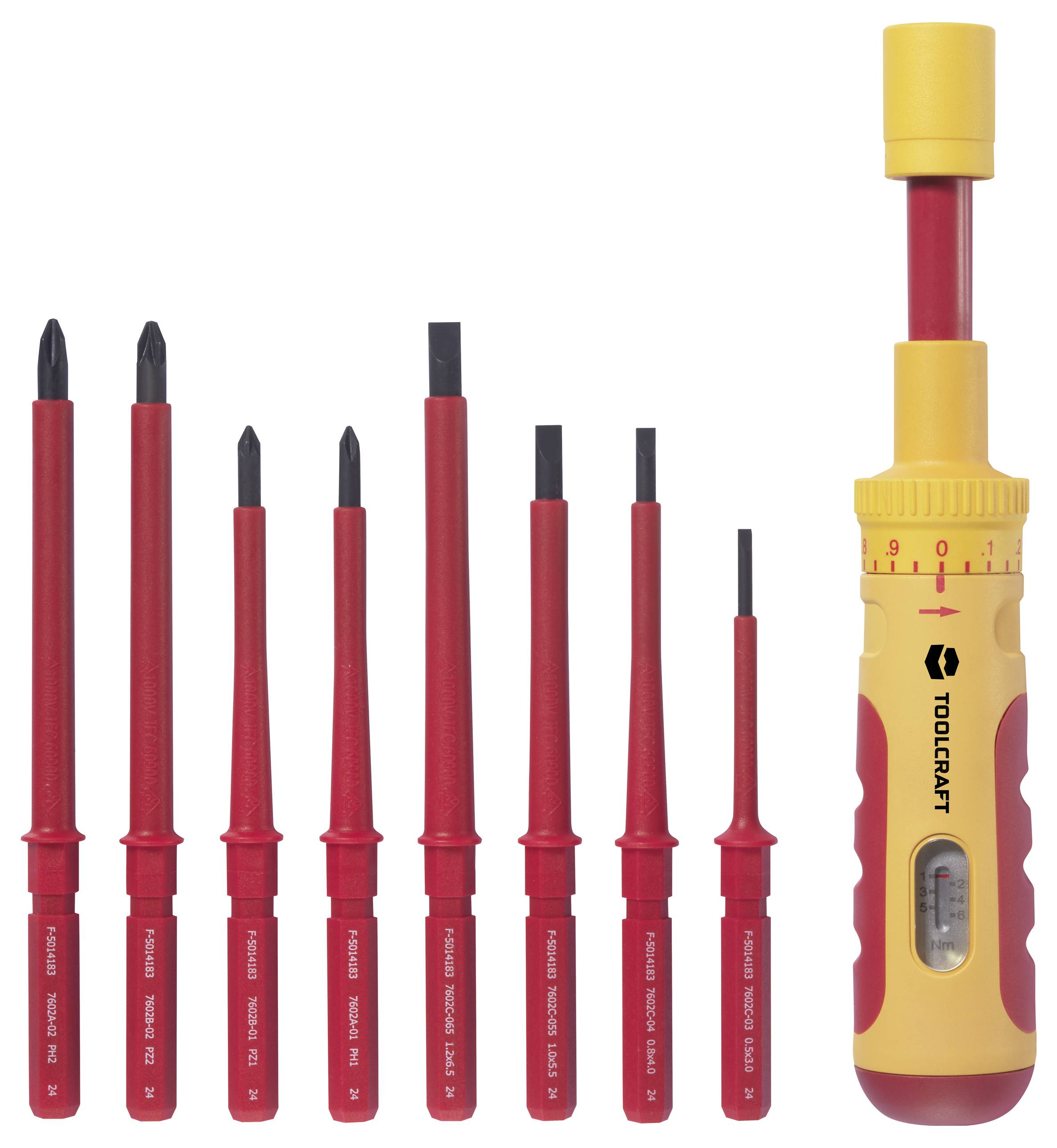 Набір двосторонніх викруток TOOLCRAFT 1~6 Нм TO-9991041 VDE, для електриків