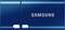 Niebieski pendrive z napisem 'Samsung' na obudowie.
