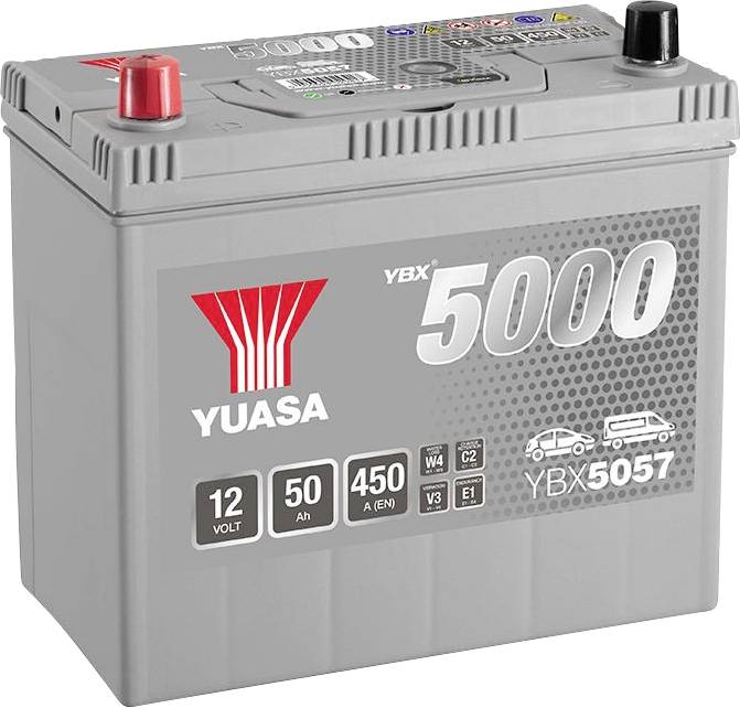 Yuasa Silver High Performance Akumulator samochodowy 12 V 50 Ah Połączenie biegunów: T1/T3