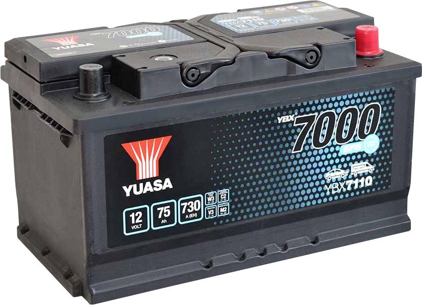 Yuasa EFB Start Stop Akumulator samochodowy 12 V 75 Ah Połączenie biegunów: T1