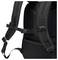 Czarny plecak z regulowanymi paskami i pasem piersiowym dla lepszego podparcia. Idealny do podróży lub codziennego użytku.