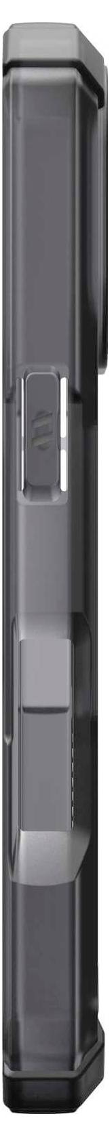 Ciemne, prostokątne, pionowe urządzenie o zaokrąglonych narożnikach; prawdopodobnie elektroniczny lub przypominający sprzęt gospodarstwa domowego.