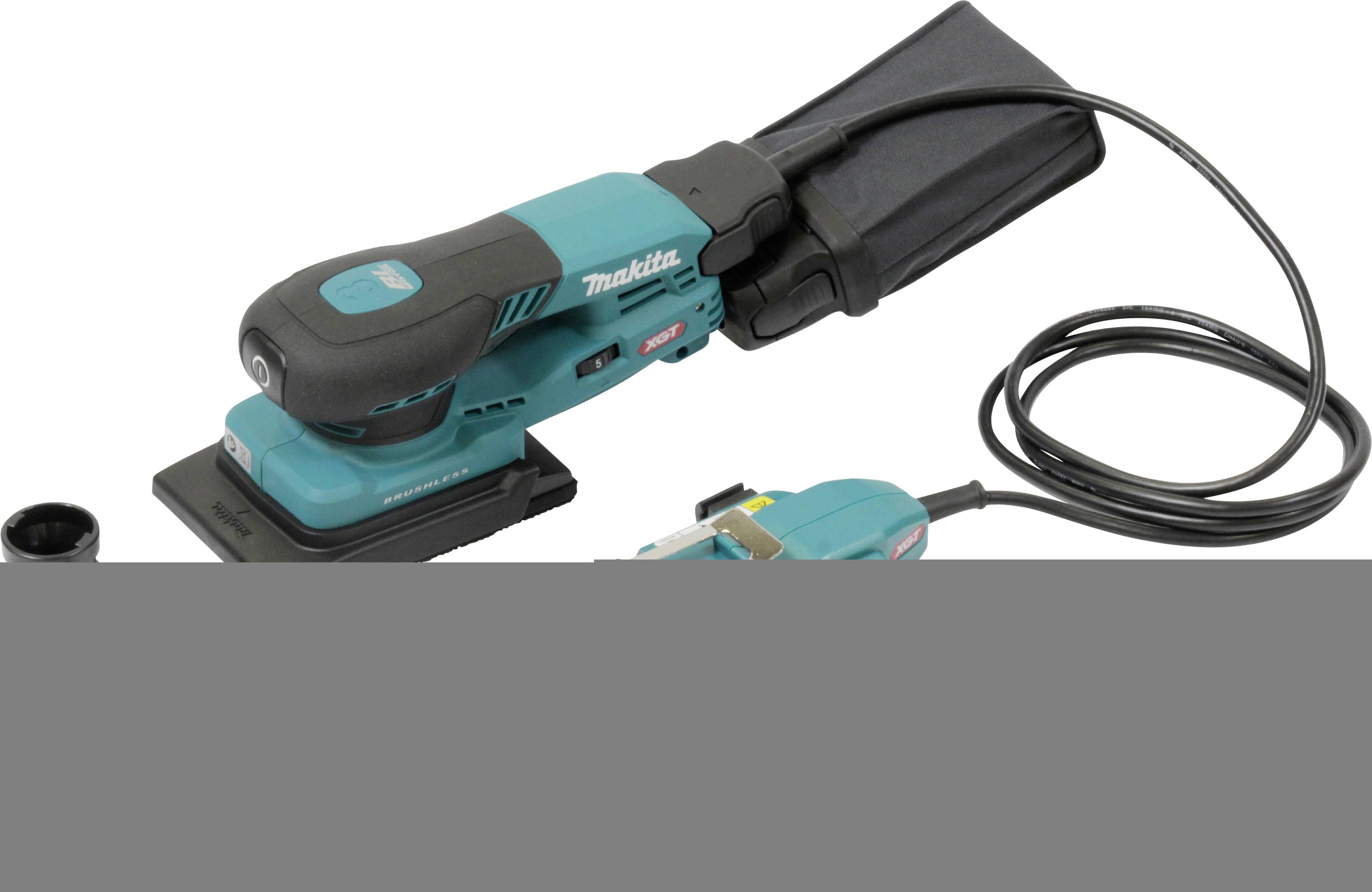 Makita BO005CGZ Акумуляторна орбітальна шліфувальна машина без акумулятора, без зарядного пристрою 40 В 80 x 130 мм Кількість акум
