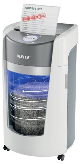 Шредер Leitz IQ OptiMax Office P5 10 аркушів Мікрорізи 2 x 15 мм P-5 35 л Також подрібнює скріпки, скоби