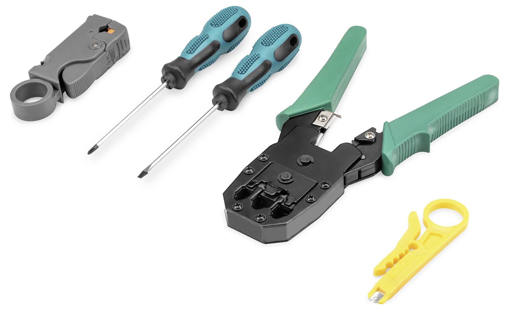 Набір мережевих інструментів Digitus DN-94027 підходить для: CAT 5e, CAT 6, CAT 7