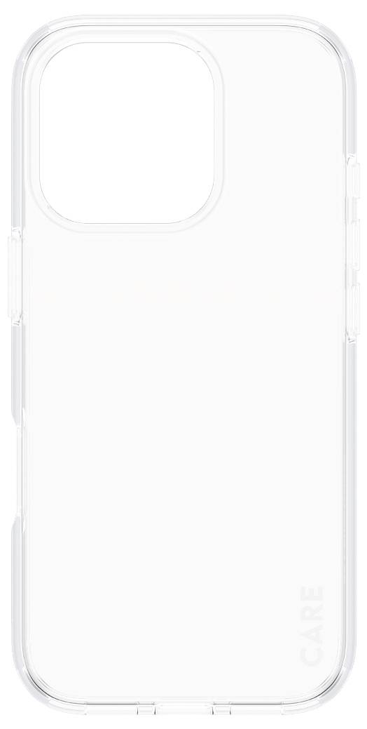 Przezroczyste etui na telefon wykonane z tworzywa sztucznego, antypoślizgowe, chroniące urządzenie przed zarysowaniami.
