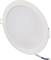 Okrągły, płaski reflektor sufitowy LED w białym kolorze z widocznymi złączami kablowymi z boku, odpowiedni do nowoczesnego oświetlenia wnętrz.