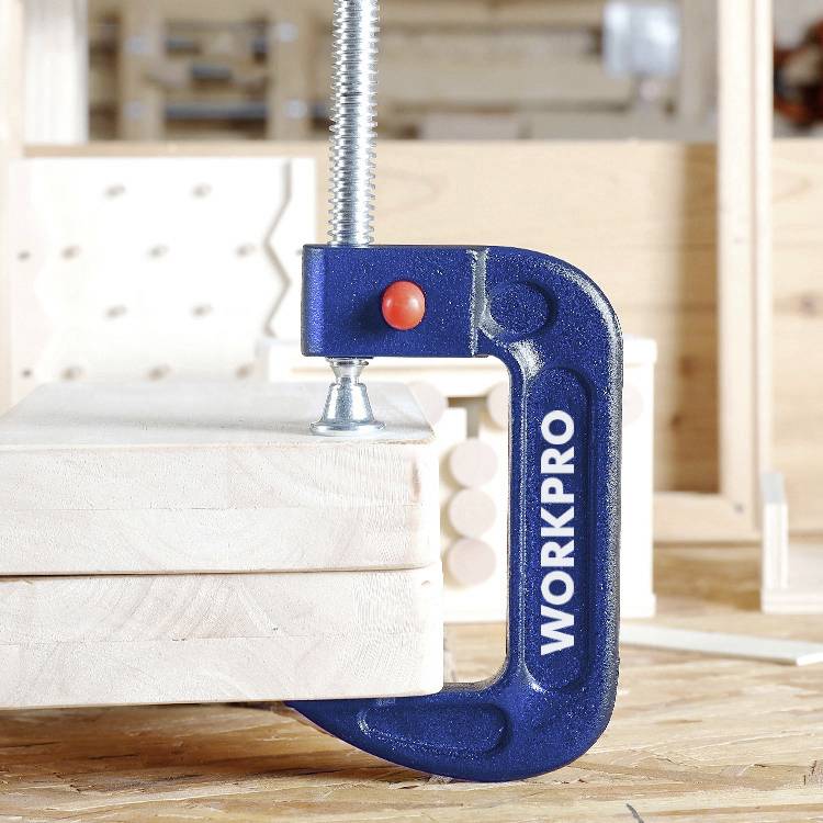 Затискач WorkPro WP232022 Максимальна ширина затискання: 75 мм Подача: 75 мм