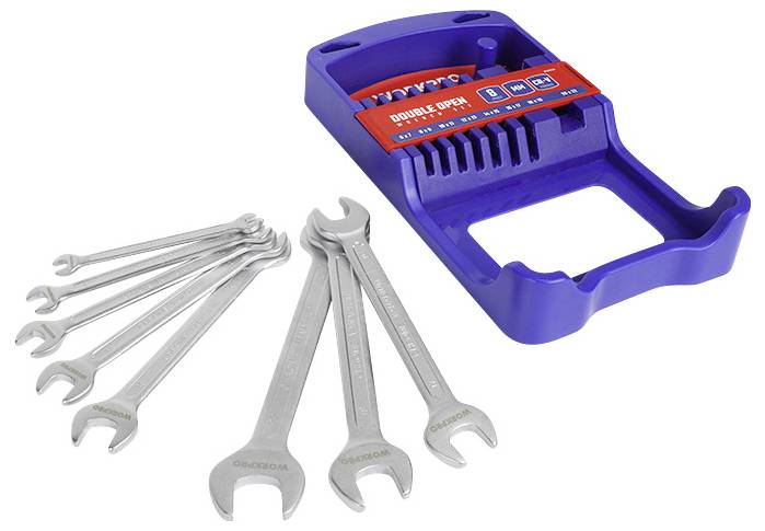 Набір подвійних ріжкових ключів WorkPro WP202506, 8 предм. Розмір ключів (метрична система) (лише назва) 6 - 22 мм