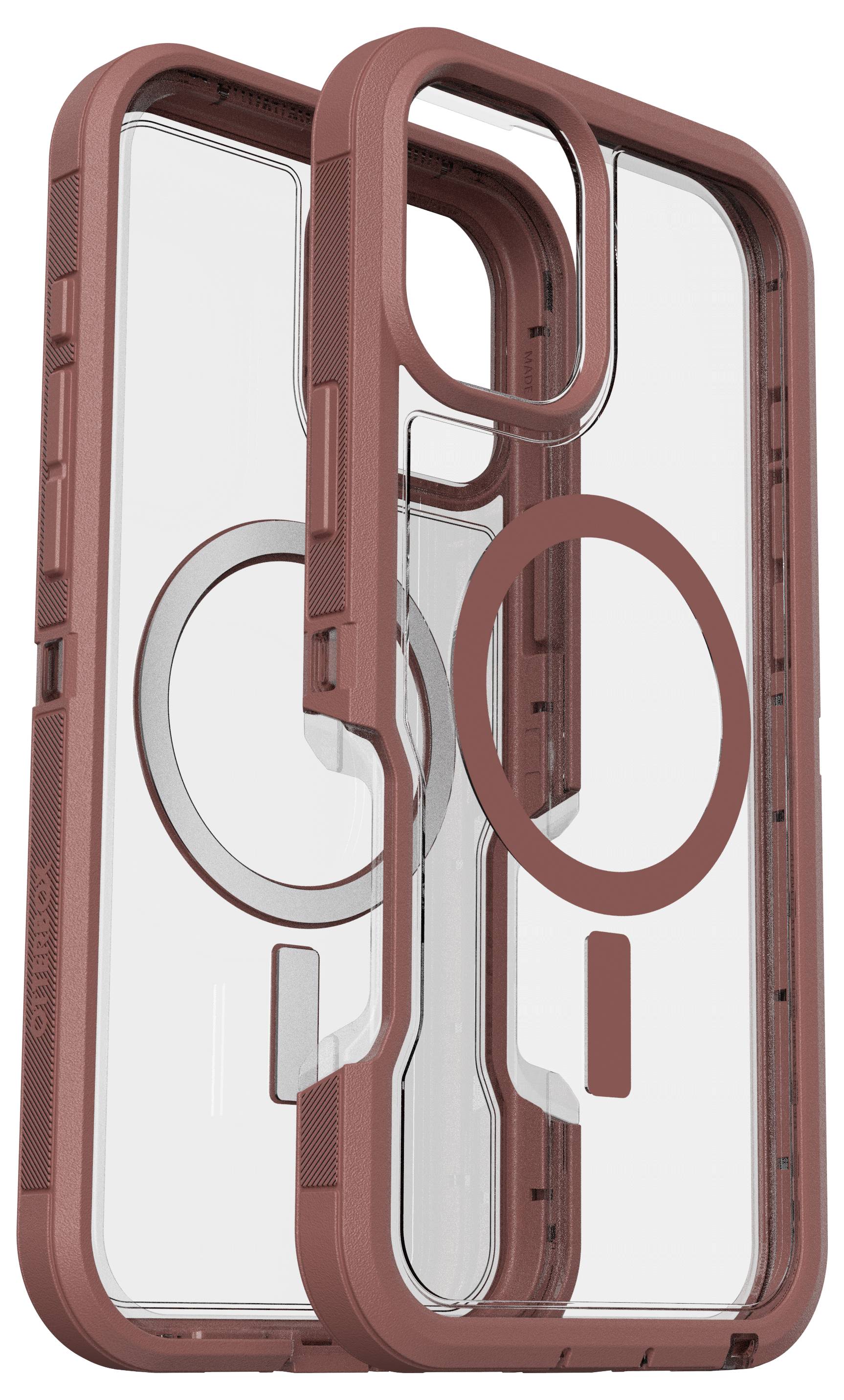 Przezroczyste etui na telefon z czerwoną ramką i zintegrowaną powierzchnią magnetyczną, odpowiednie do ładowania bezprzewodowego i zapewniające optymalną ochronę.