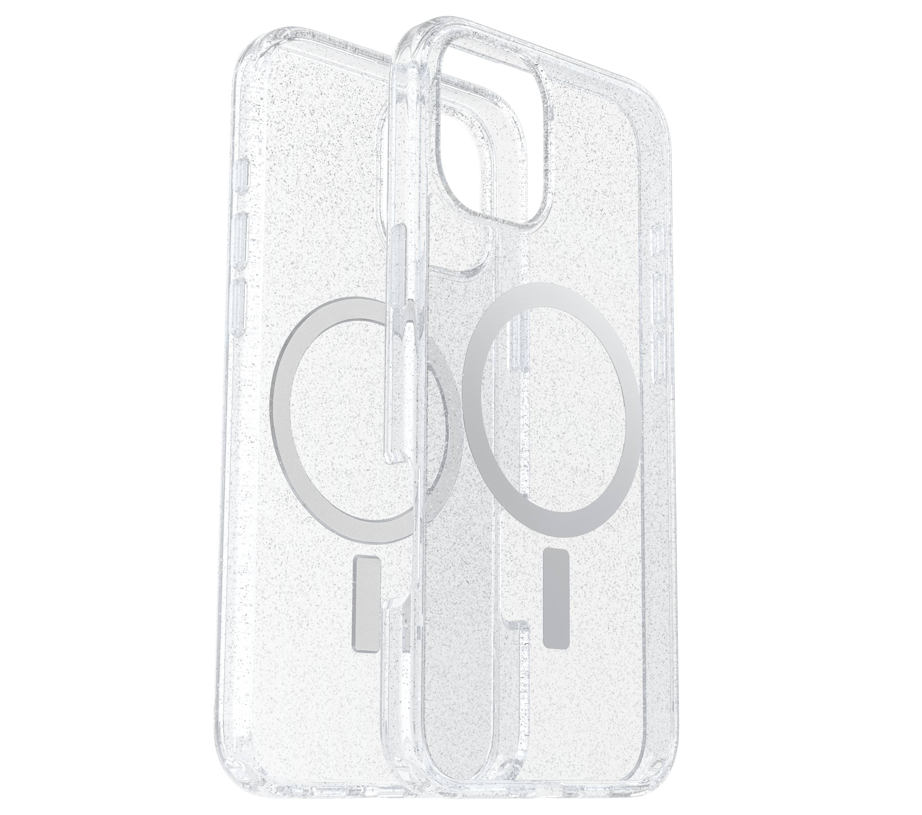 Przezroczyste etui na telefon z okrągłym wzorem, odpowiednie dla modeli iPhone'a.