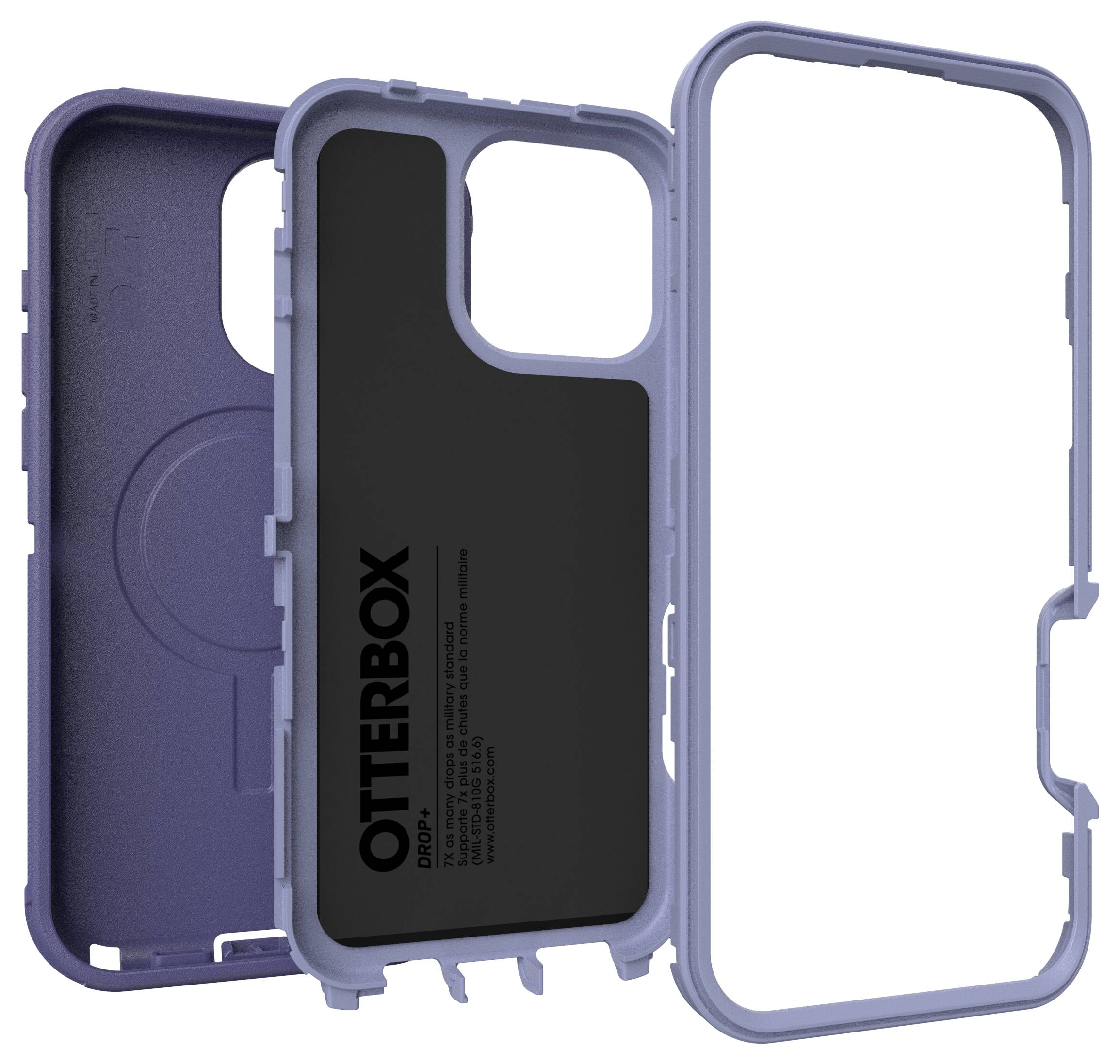 Trzyczęściowy zestaw etui na telefon w kolorze niebieskim i czarnym, odpowiedni dla smartfona, zapewniający ochronę dzięki wytrzymałej konstrukcji i precyzyjnym wycięciom.