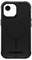 Czarna obudowa telefonu OtterBox z pierścieniem MagSafe i dużym wycięciem na aparat, widok z przodu.