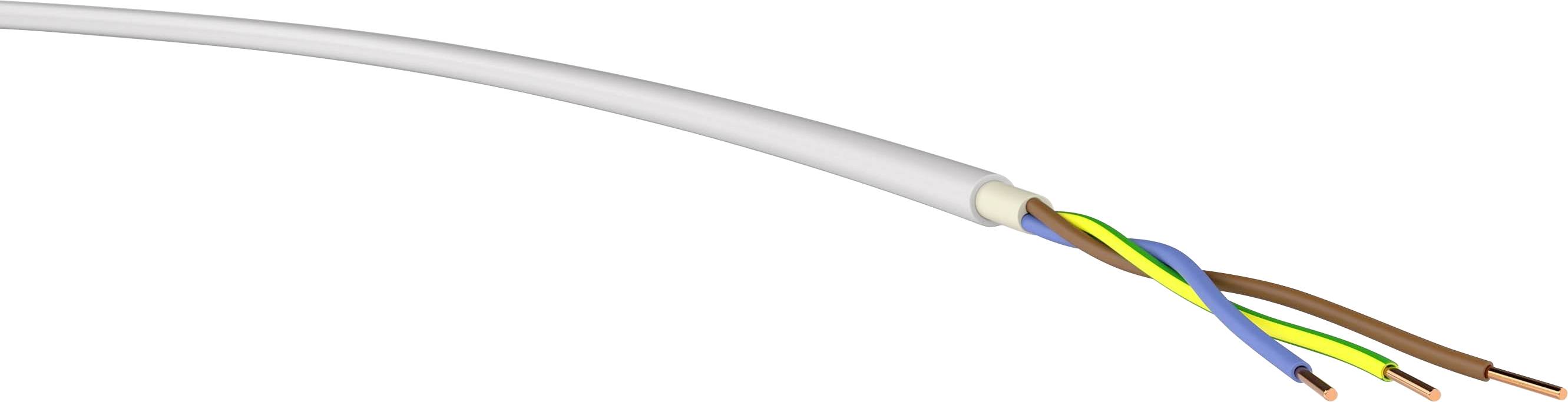 Силовий кабель VER NYM-J 3x 1.5 Eca Ri.50, 3 x 1.50 мм², 50 м, сірий