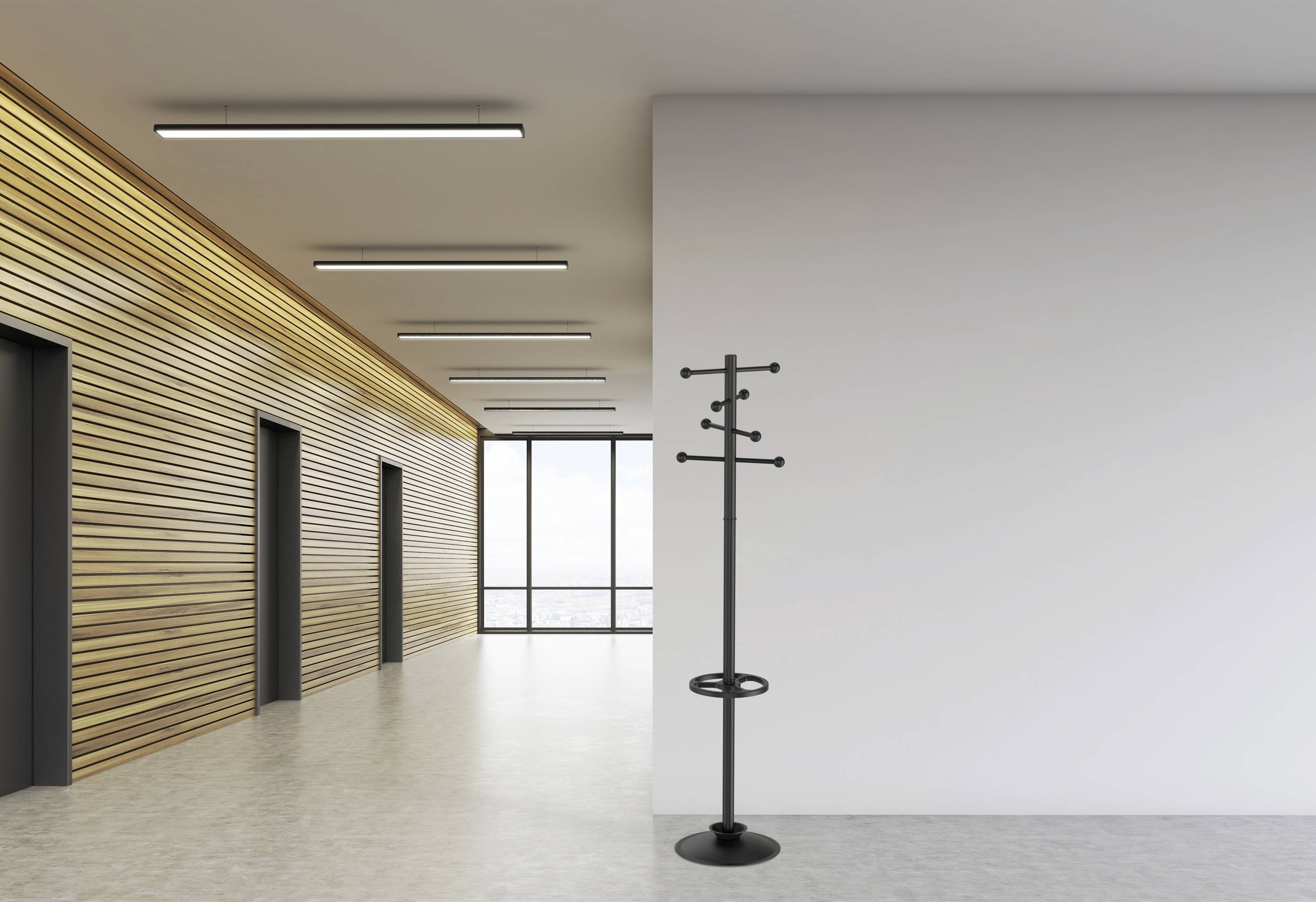 Вішалка для гардеробу Maul MAULsaphir 9401090 (Ш x В x Г) 380 x 1710 x 380 мм чорна (ral 9004, матова)