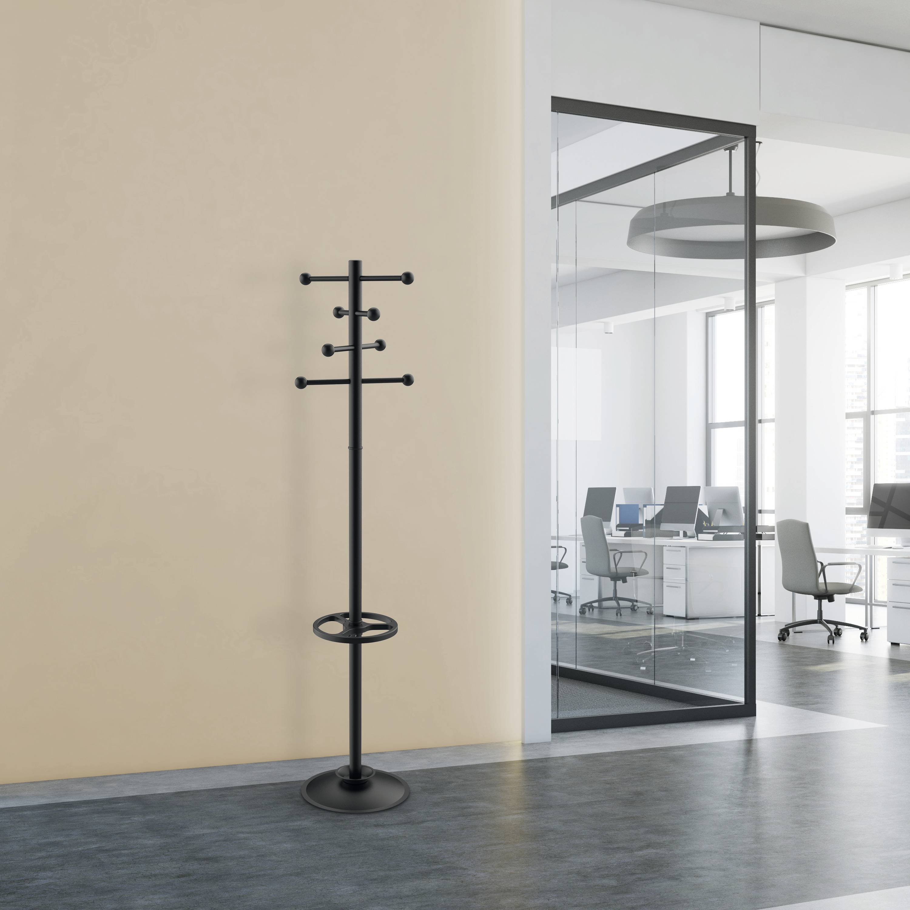 Вішалка для гардеробу Maul MAULsaphir 9401090 (Ш x В x Г) 380 x 1710 x 380 мм чорна (ral 9004, матова)