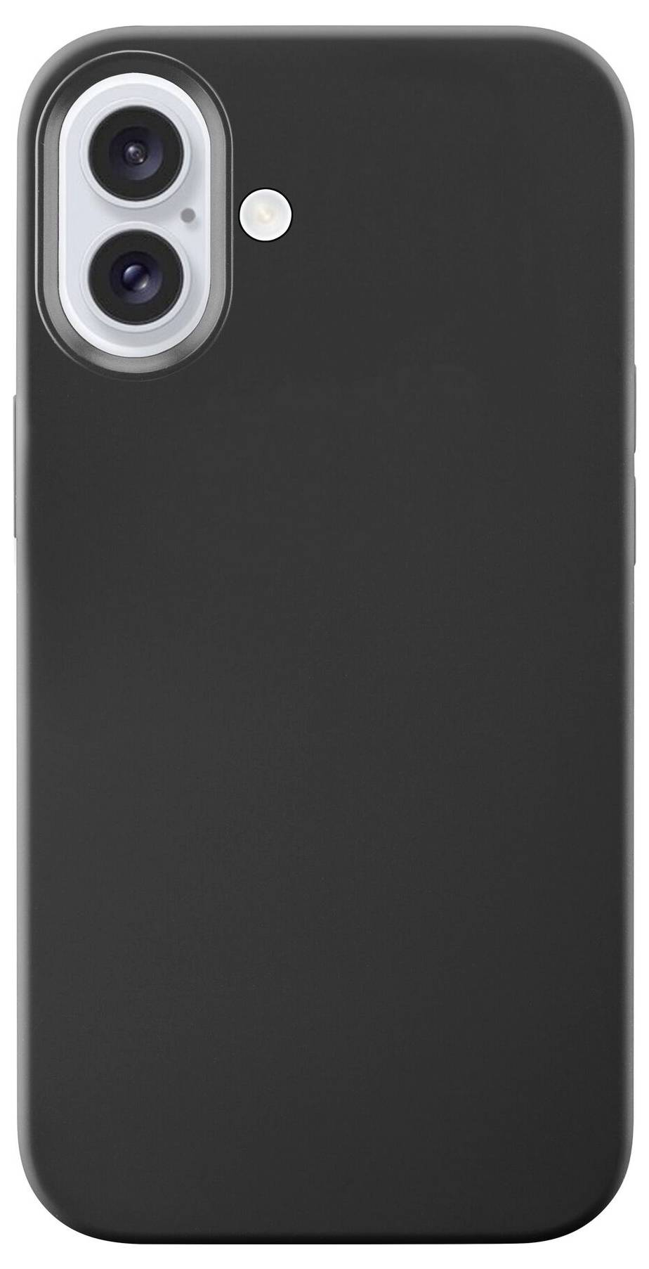 Tylna strona czarnego smartfona z dwoma obiektywami aparatu i lampą błyskową w lewym górnym rogu.