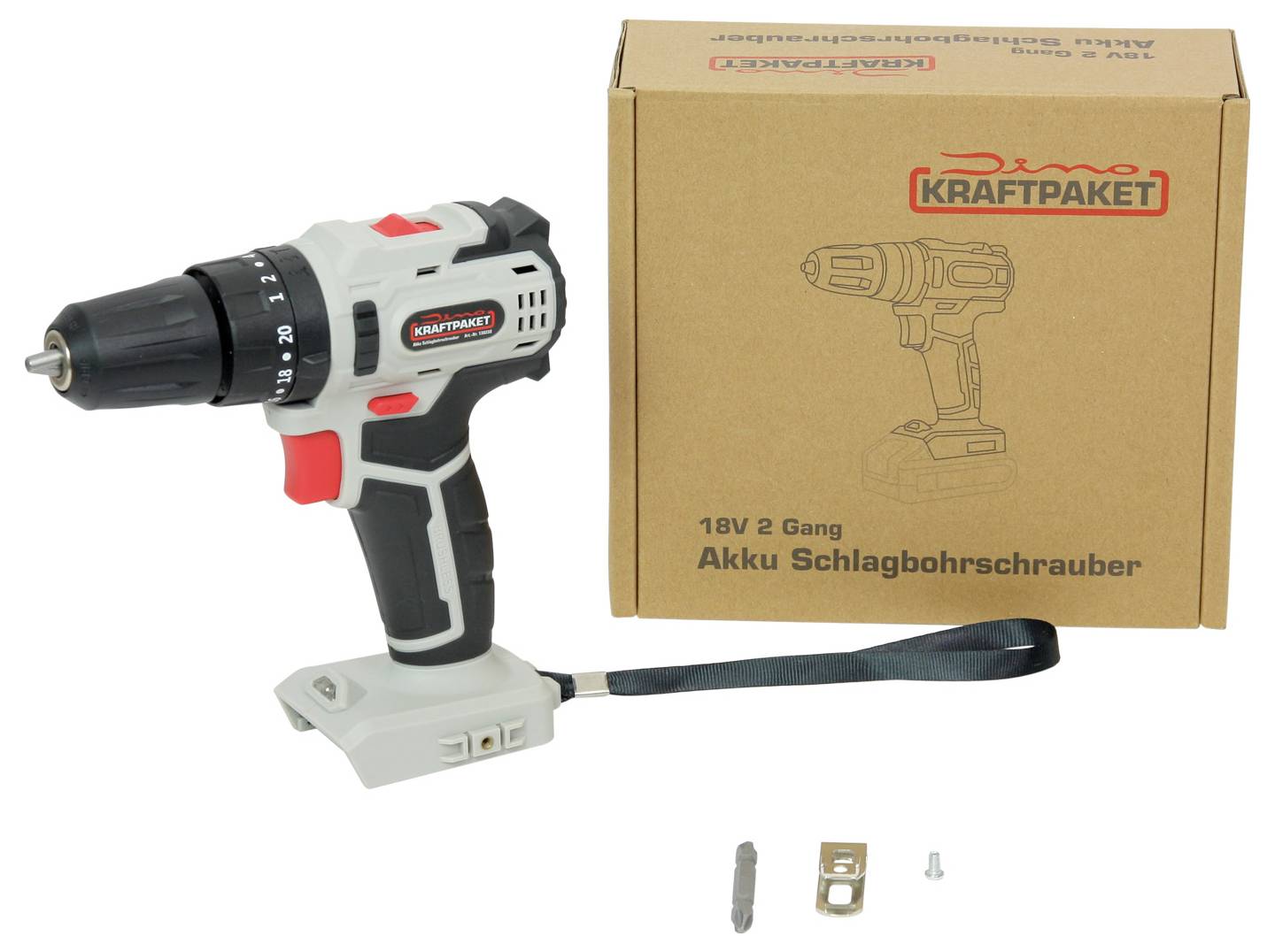 Акумуляторний ударний гайковерт Dino KRAFTPAKET 18V-45Nm-23-630W 130230, 18V, безщітковий, без акумулятора, без зарядного пристрою