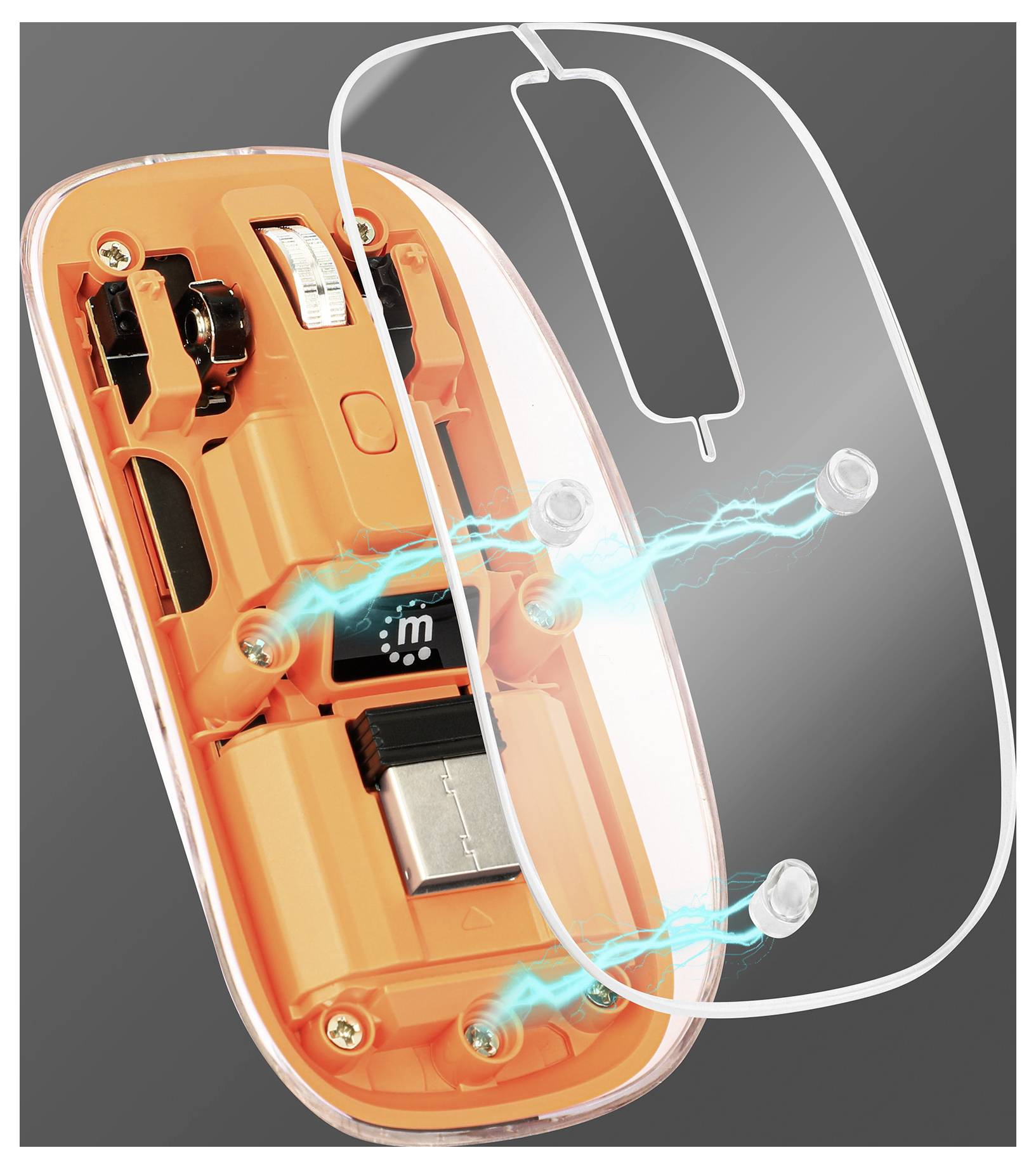 Mysz bezprzewodowa Manhattan 800 dpi, 1200 dpi, 1600 dpi-2