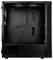 Czarna obudowa komputera z otwartą przestrzenią wewnętrzną, widoczne sloty na płytę główną i napędy, otwory wentylacyjne u góry.