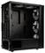 Czarna obudowa komputera z otwartym panelem bocznym. Trzy wentylatory z przodu i jeden z tyłu. Miejsce na płytę główną i pozostałe komponenty.