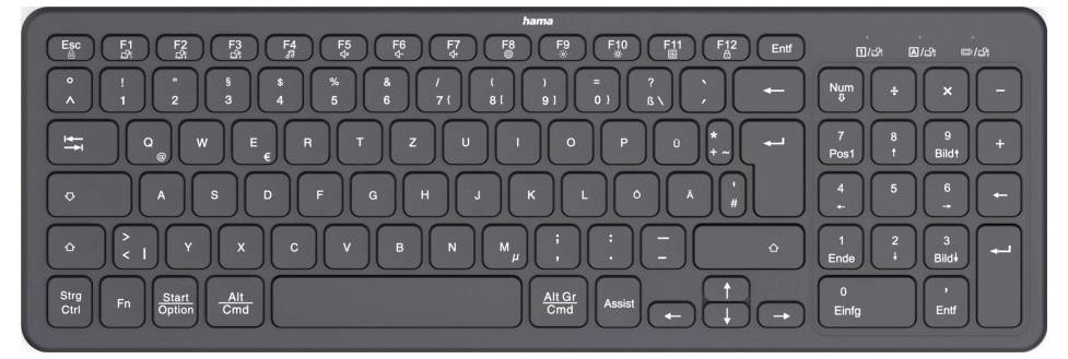 Клавіатура Hama WK-300, німецька, QWERTZ