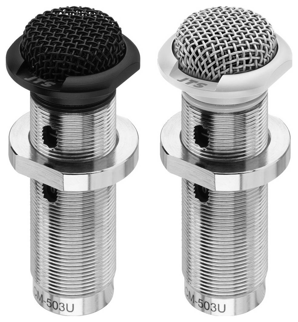 Dwa srebrne, cylindryczne urządzenia z czarnymi i srebrnymi kratkami na górze, ustawione obok siebie na białym tle.