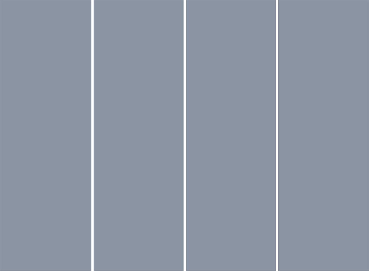 Cztery pionowe, równej wielkości szare paski ułożone obok siebie.