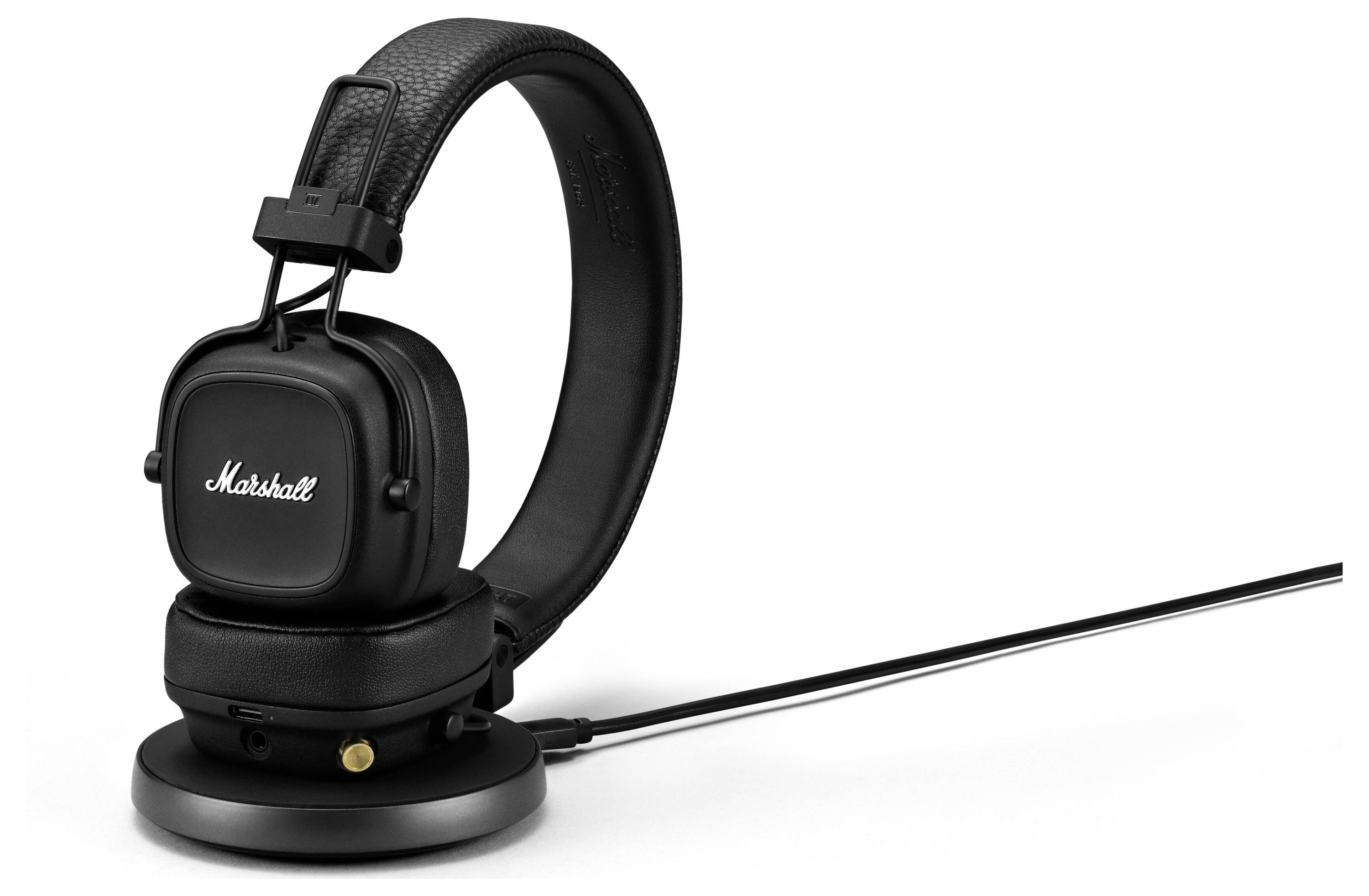 Навушники Marshall Major IV Bluetooth Black з повним корпусом, чорний Hi-Fi стереокабель