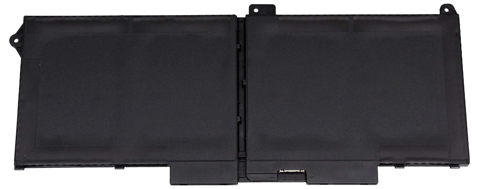 Prostokątna bateria laptopa w kolorze czarnym.