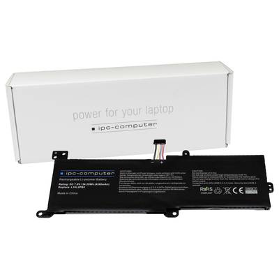 Akumulator laptopa firmy IPC-Computer, leżący przed opakowaniem z napisem: Energia dla twojego laptopa. Podana pojemność: 2600 mAh.