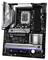 Płyta główna z gniazdem Intel LGA1200, slotami PCIe i różnymi złączami. Charakterystyczne są radiatory i podświetlenie RGB.