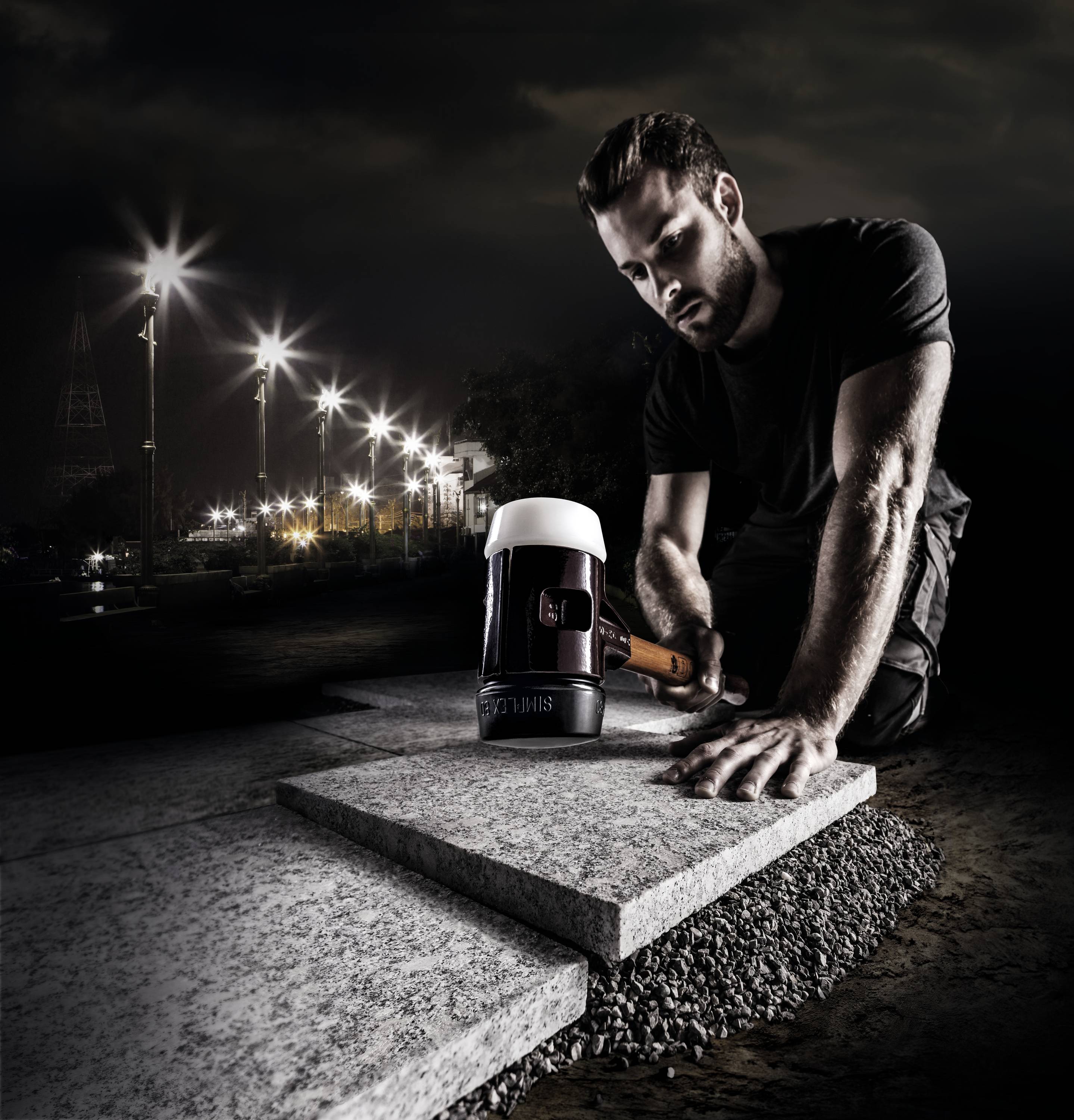 Гумовий молоток (м'який) Halder SIMPLEX 3027.060 ергономічна ручка, середньої твердості 1510 г 405 мм 1 шт.