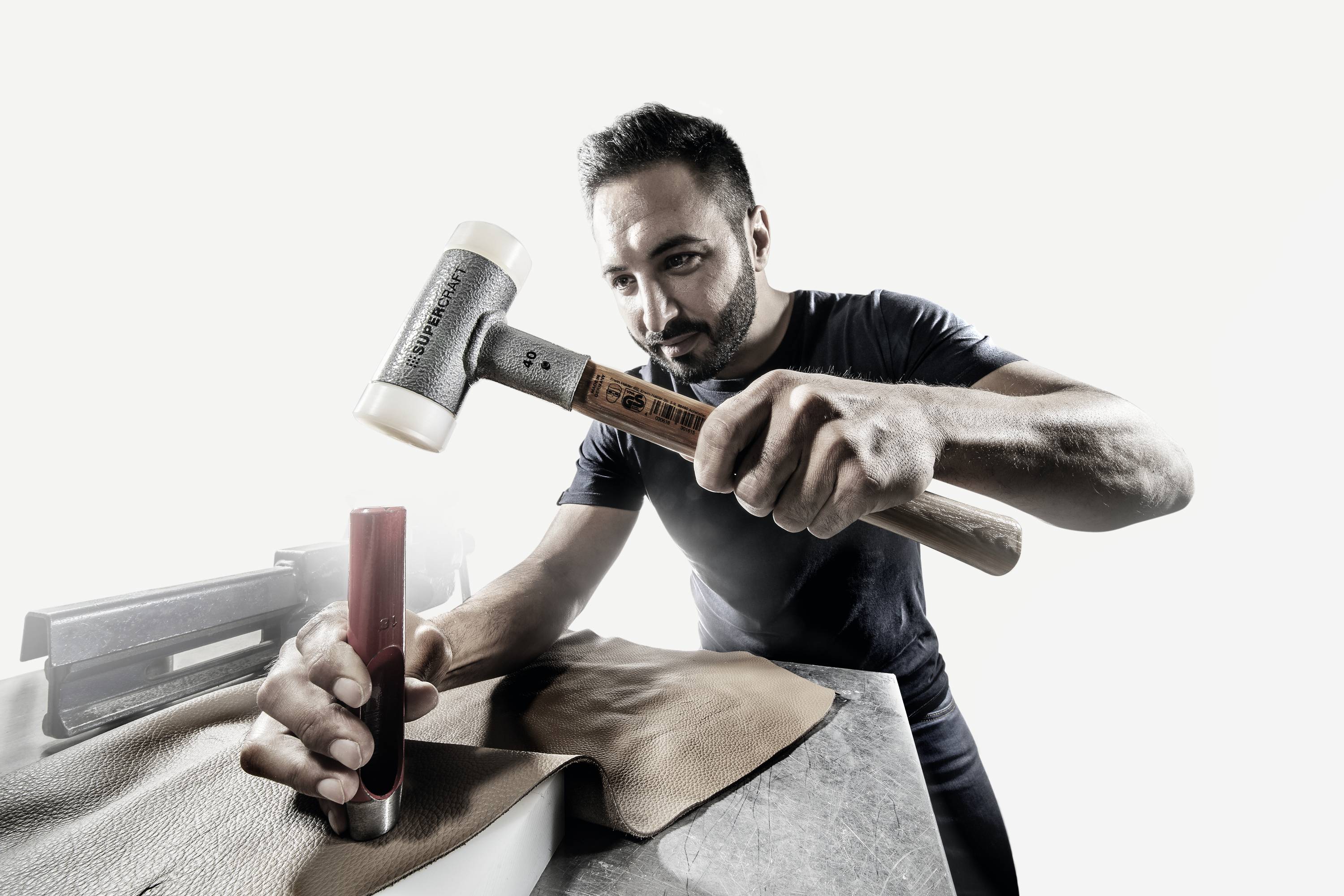 Гумовий молоток (м'який) Halder SUPERCRAFT 3366.040 ергономічна ручка, твердий, безвідкатний 715 г 355 мм 1 шт.