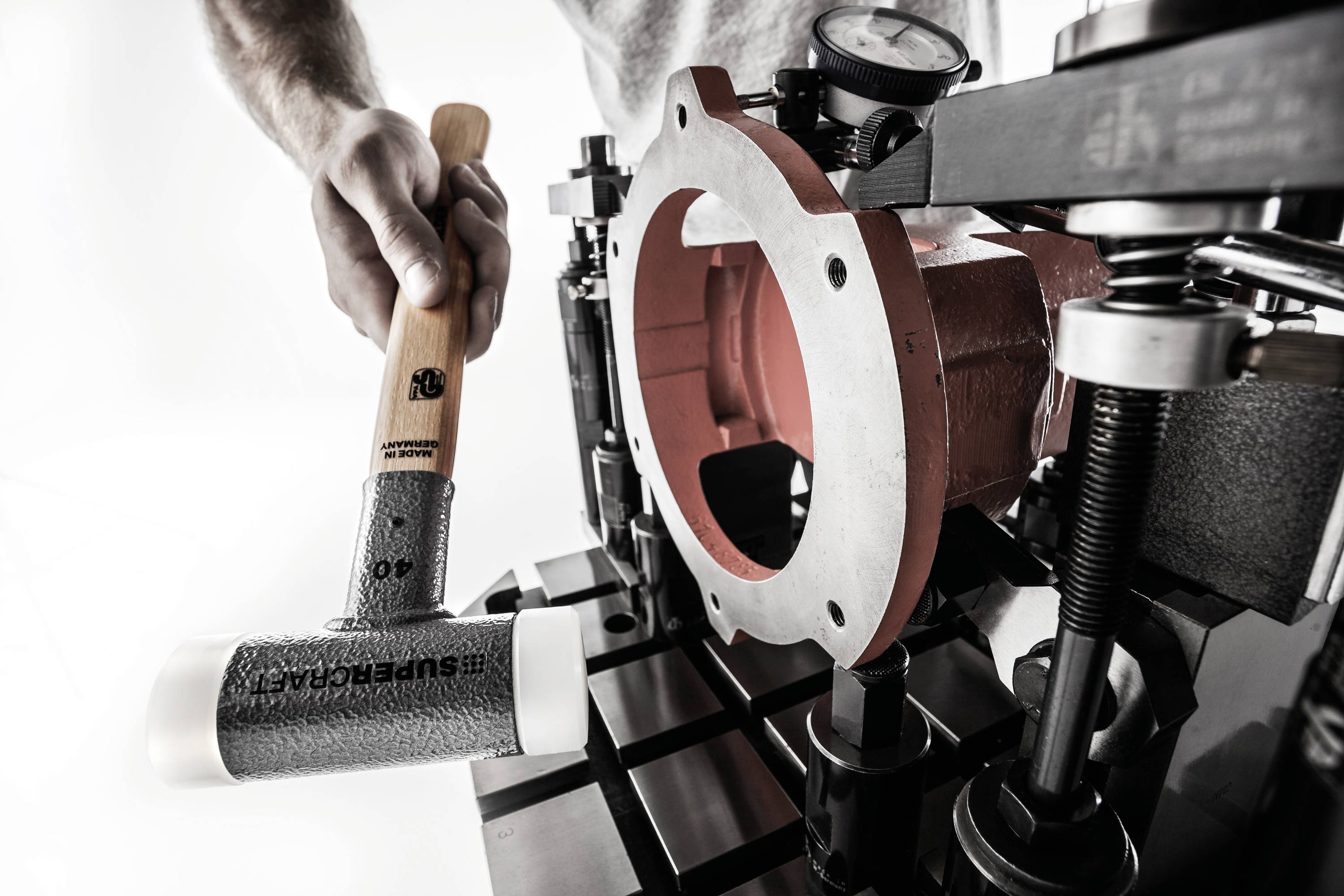 Гумовий молоток (м'який) Halder SUPERCRAFT 3366.040 ергономічна ручка, твердий, безвідкатний 715 г 355 мм 1 шт.