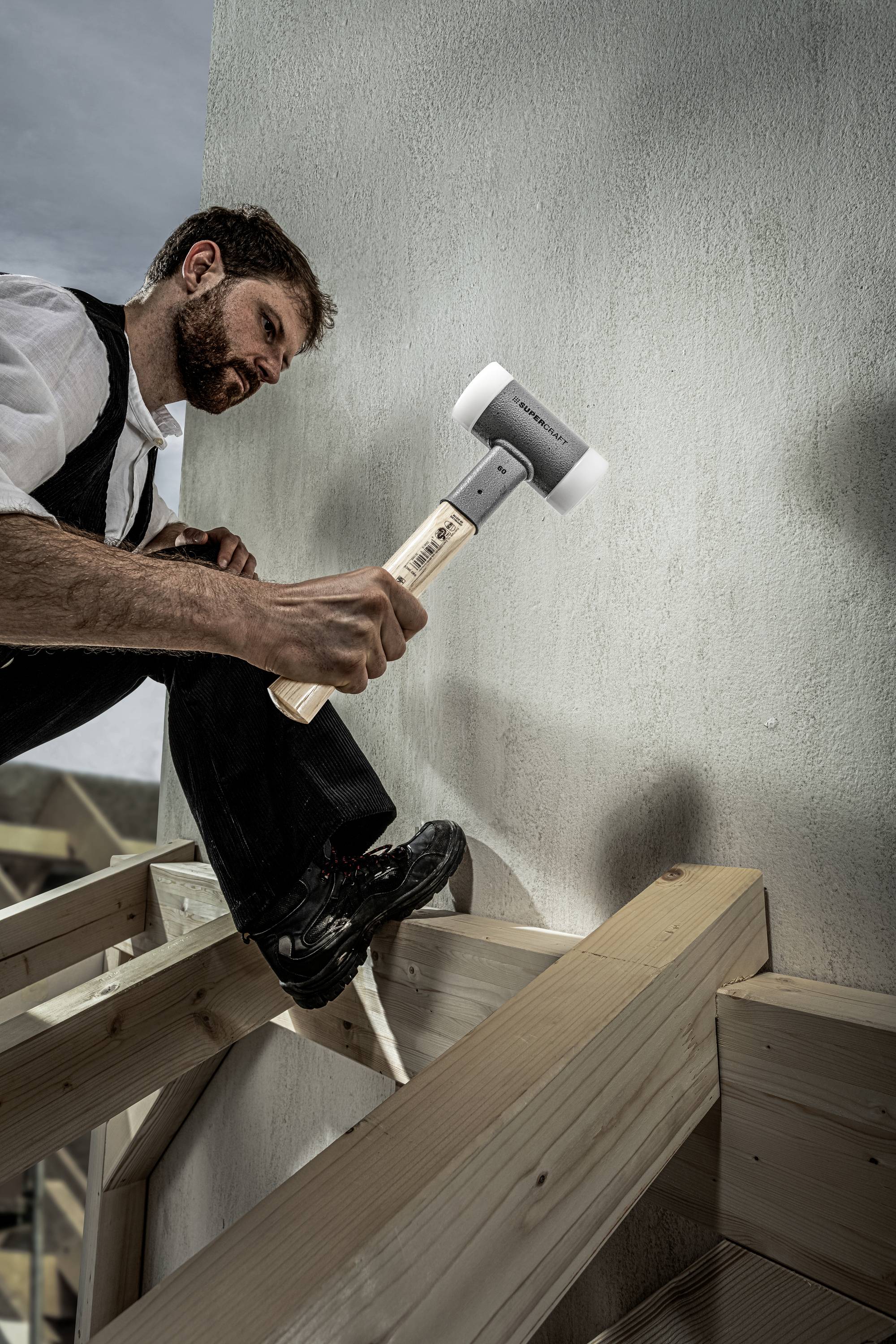 Гумовий молоток (м'який) Halder SUPERCRAFT 3366.060 ергономічна ручка, твердий, безвідкатний 1705 г 360 мм 1 шт.