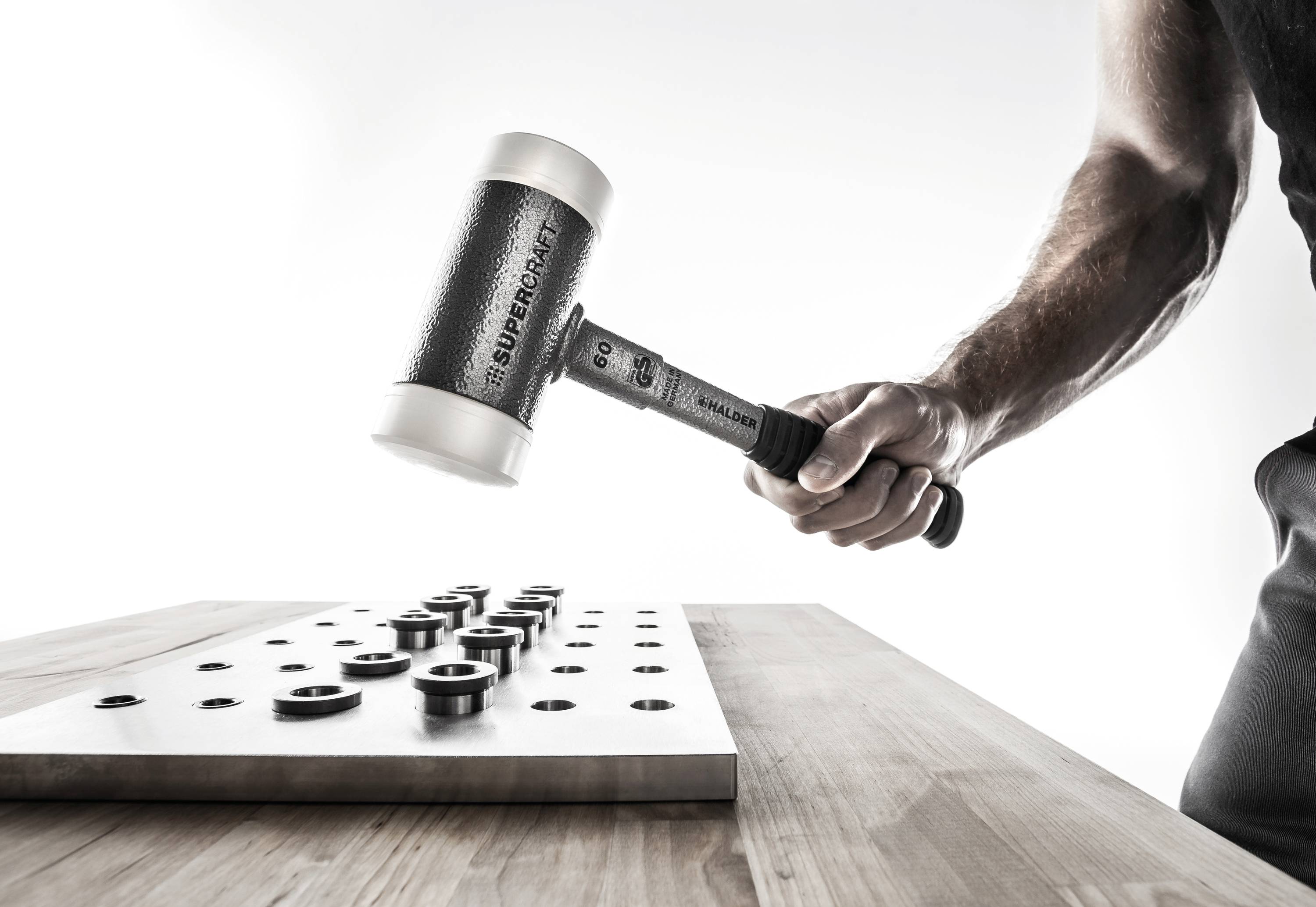 Гумовий молоток (м'який) Halder SUPERCRAFT 3377.060 ергономічна ручка, твердий 1750 г 325 мм 1 шт.