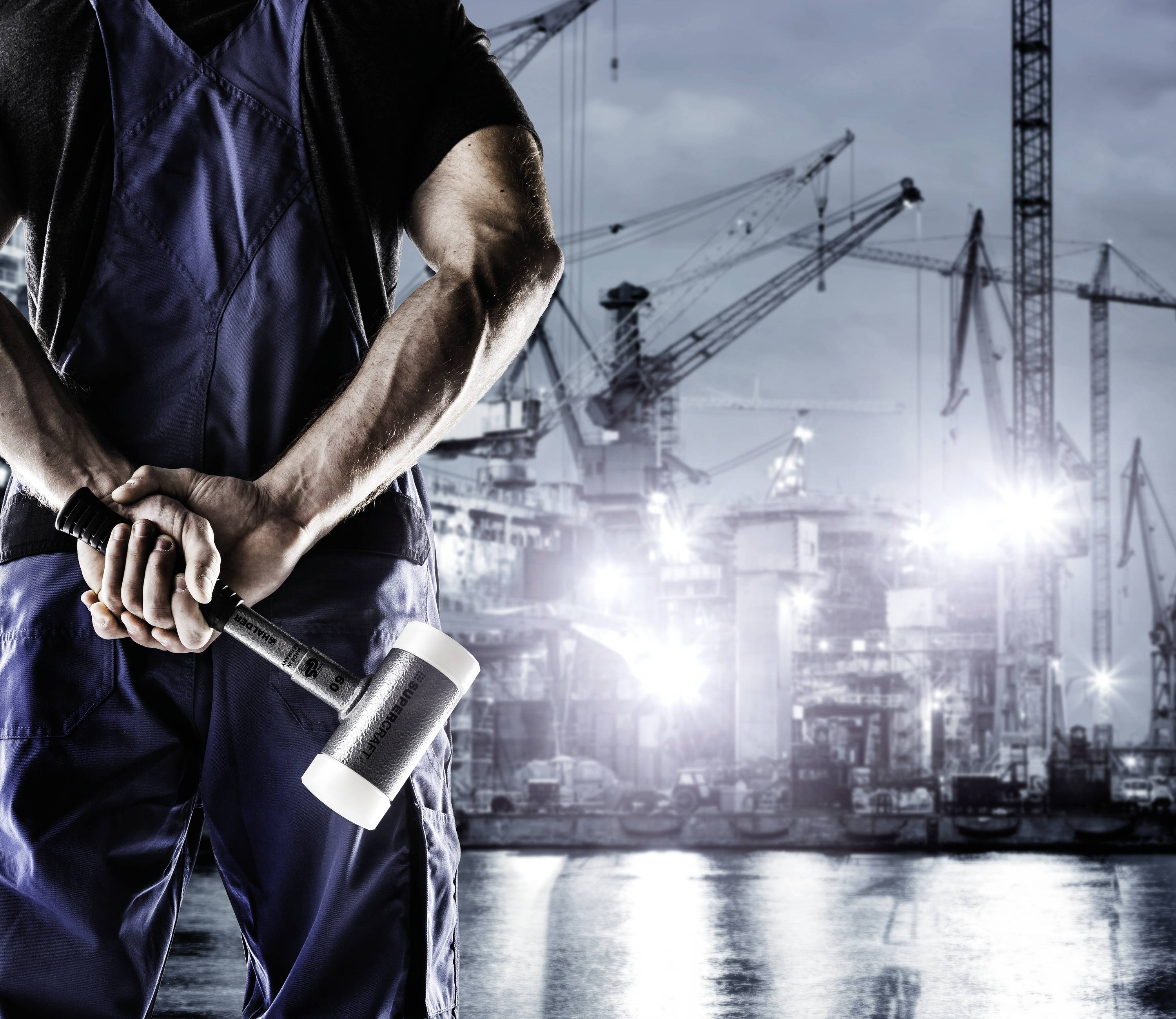 Гумовий молоток (м'який) Halder SUPERCRAFT 3377.060 ергономічна ручка, твердий 1750 г 325 мм 1 шт.