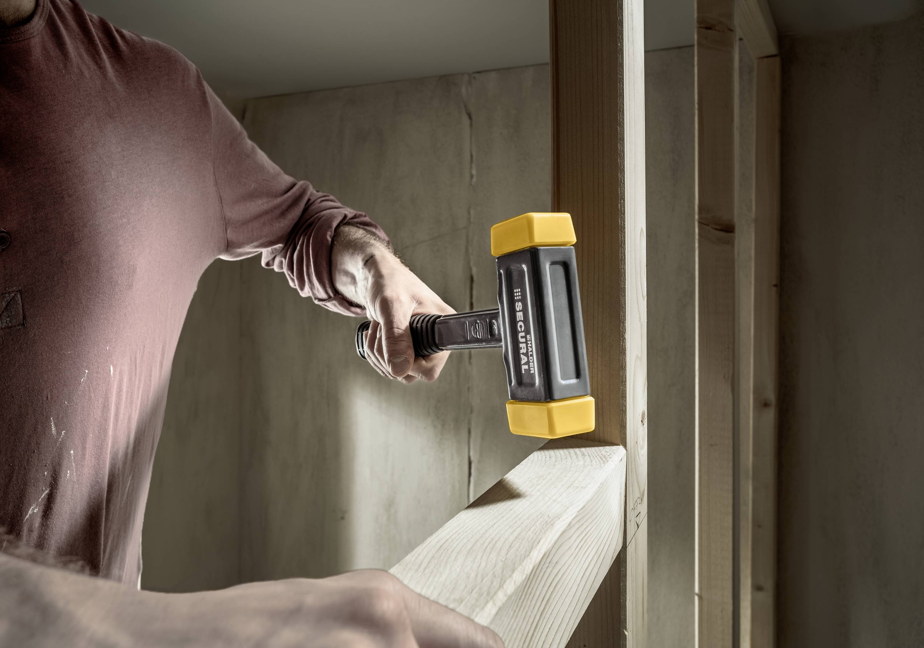 Гумовий молоток (м'який) Halder SUPERCRAFT 3380.045 ергономічна ручка, середньої твердості 1000 г 310 мм 1 шт.