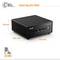 Kompaktowy komputer ASUS MiniPC PN42 w kolorze czarnym, o wymiarach 58 mm x 132 mm x 127 mm, z widocznymi portami USB i gniazdami audio.
