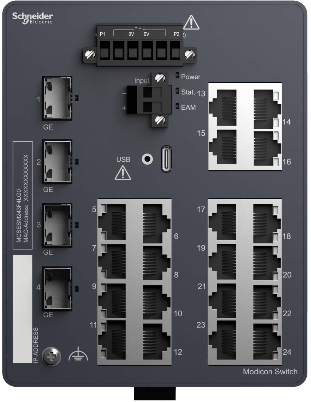 Schneider Electric MCSESM243F4LG0 MCSESM243F4LG0 Switch sieciowy 1000 MBit/s-3